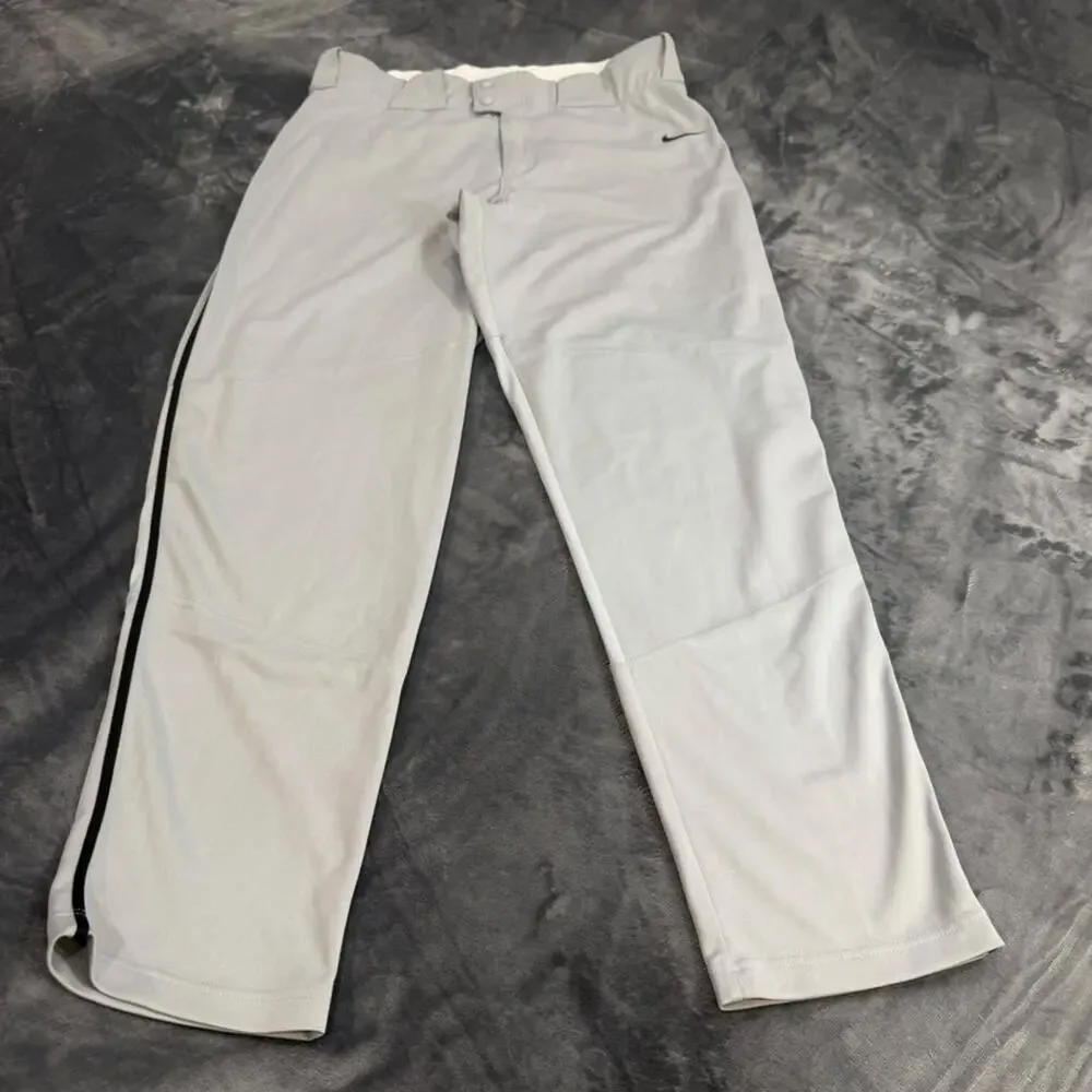 Nike Dri Fit Swingman Baseball Pants Men's Sz XL Gray Black Stripe Vented